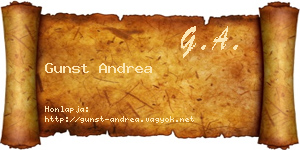 Gunst Andrea névjegykártya