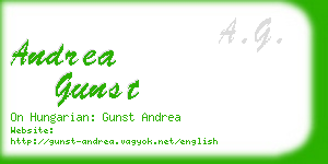 andrea gunst business card